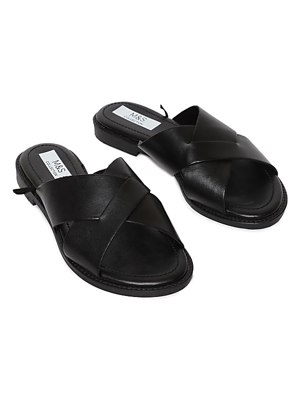 Pure Leather Plain Slippers