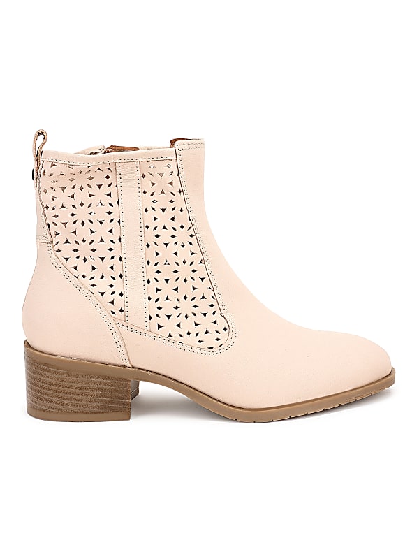 Pure Leather Laser Cut High Boots