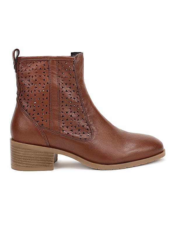 Pure Leather Laser Cut High Boots