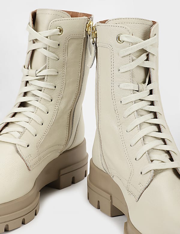 Leather Lace Up Boots
