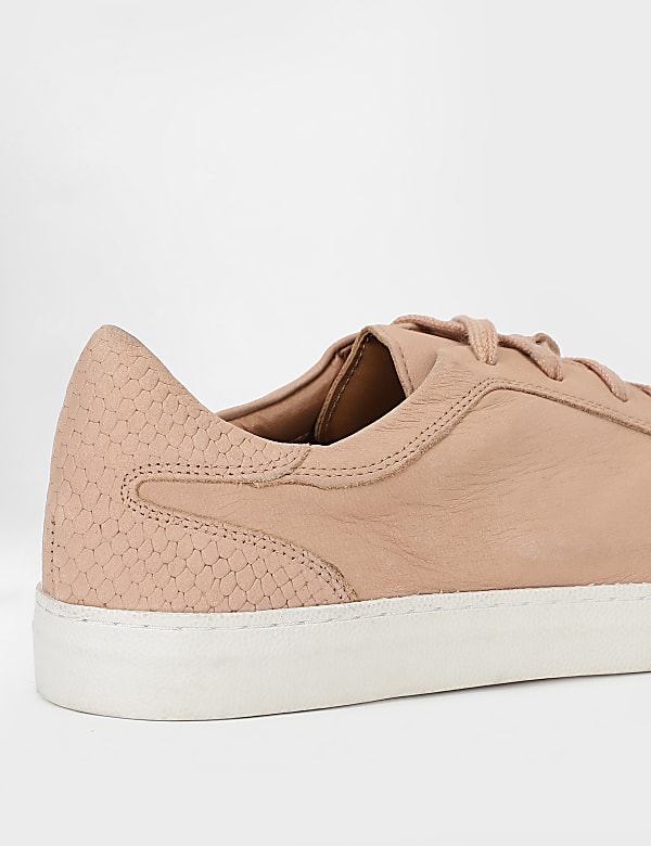 Leather Lace-Up Sneakers