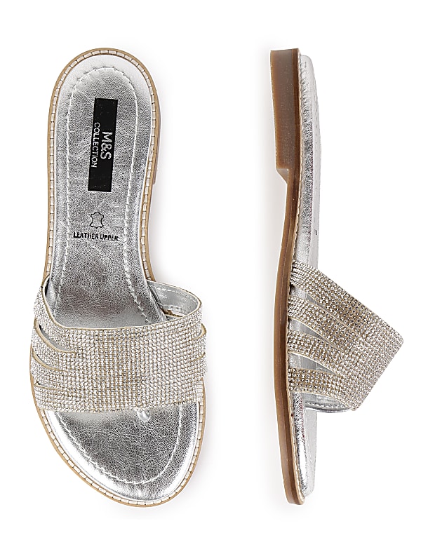 Leather Embellished Standard Fit Flats