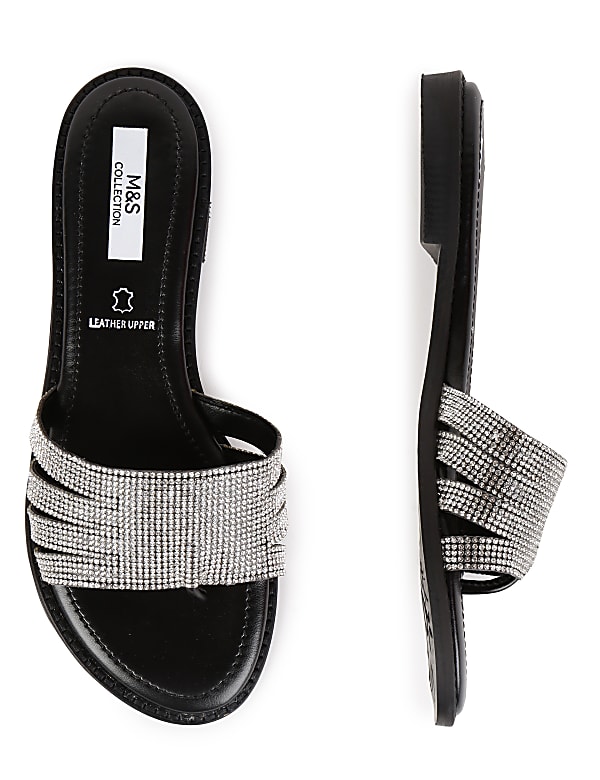 Leather Embellished Standard Fit Flats