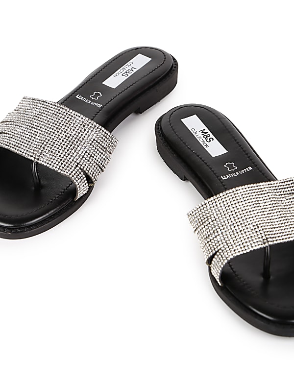 Leather Embellished Standard Fit Flats