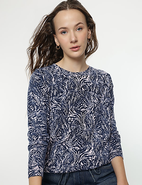 Pure Acrylic Swirl Printed Jumper