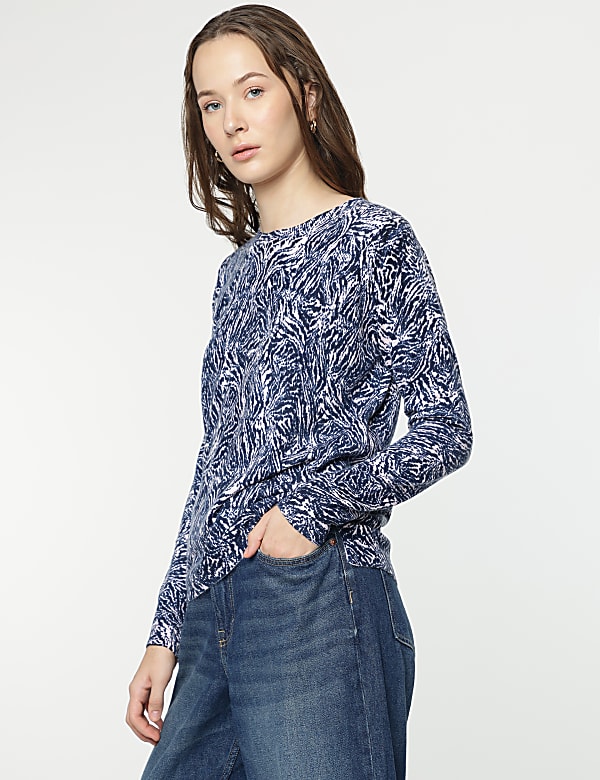 Pure Acrylic Swirl Printed Jumper