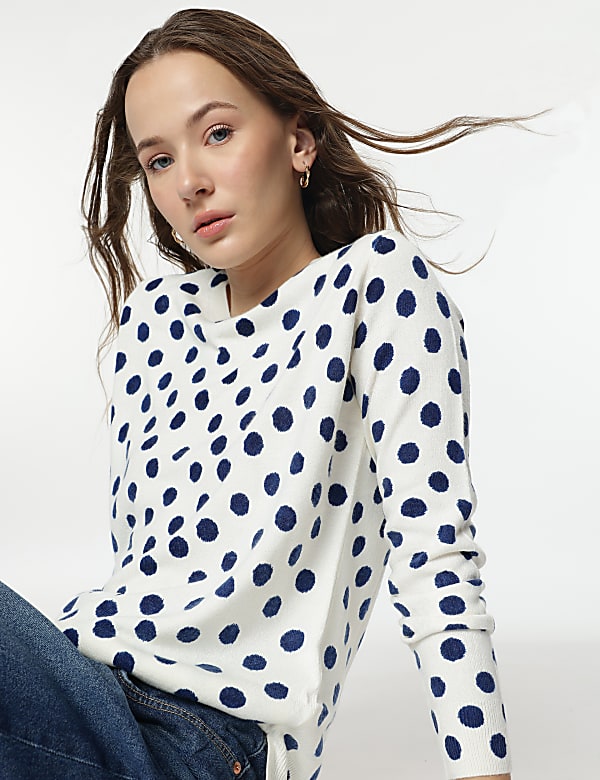 Buy Pure Acrylic Polka Dots Jumper at Marks Spencer