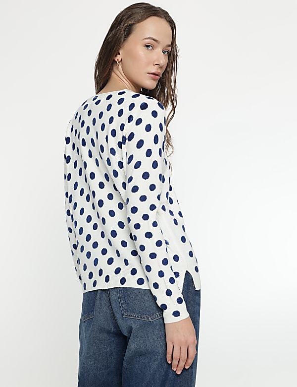 Buy Pure Acrylic Polka Dots Jumper at Marks Spencer
