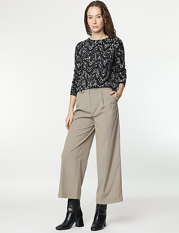 Pure Acrylic Abstract Printed Jumper