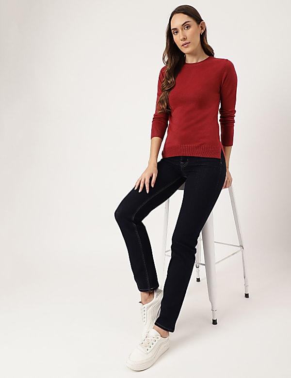 Slim fit crew neck jumper on sale
