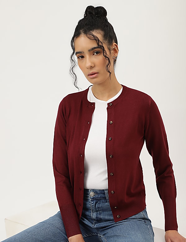 Round Neck Cardigan