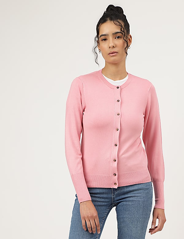 Round Neck Cardigan
