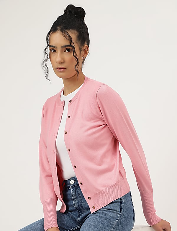 Round Neck Cardigan