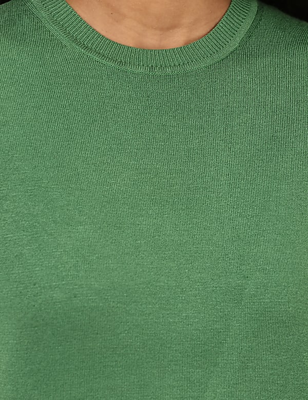 Knitted Crew Neck Short Sleeve Top