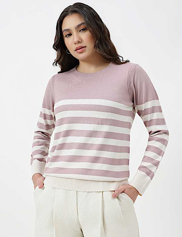 PRINTED OPP CREW NECK JUMPER