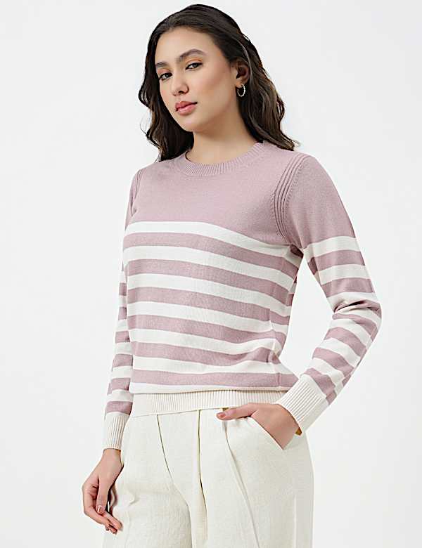 PRINTED OPP CREW NECK JUMPER