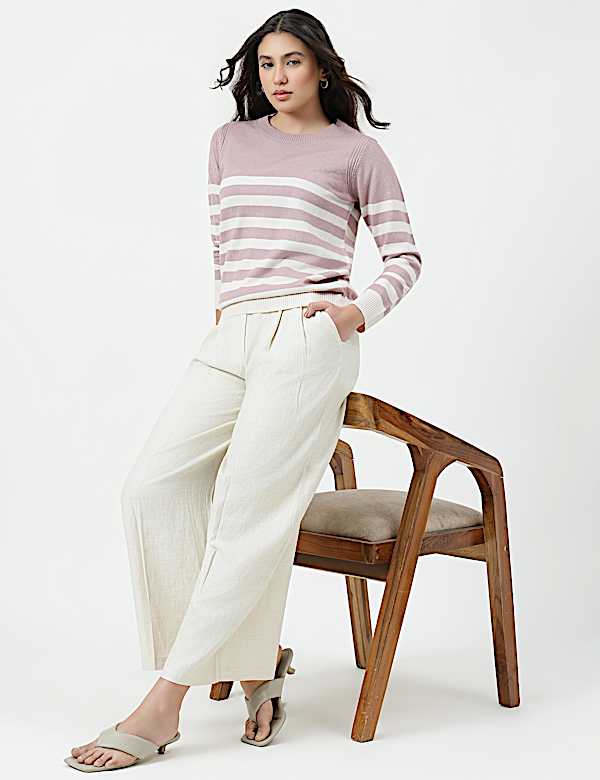 PRINTED OPP CREW NECK JUMPER