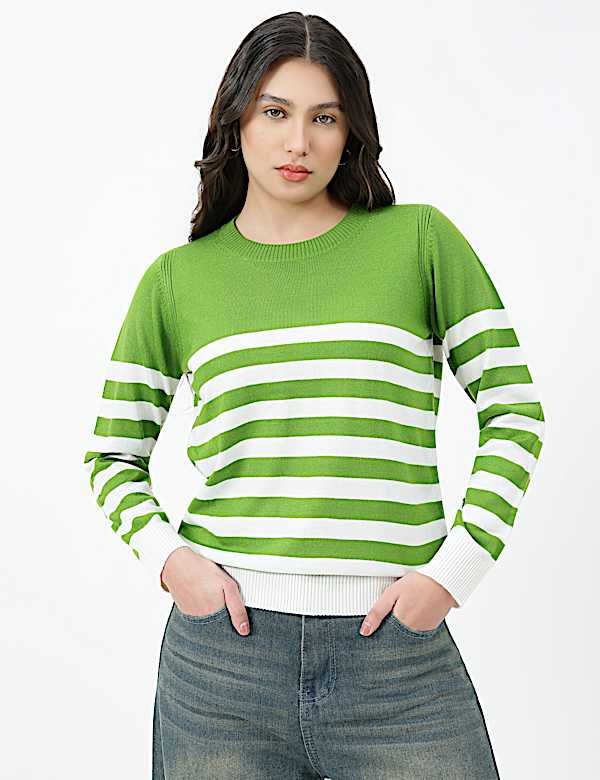 PRINTED OPP CREW NECK JUMPER