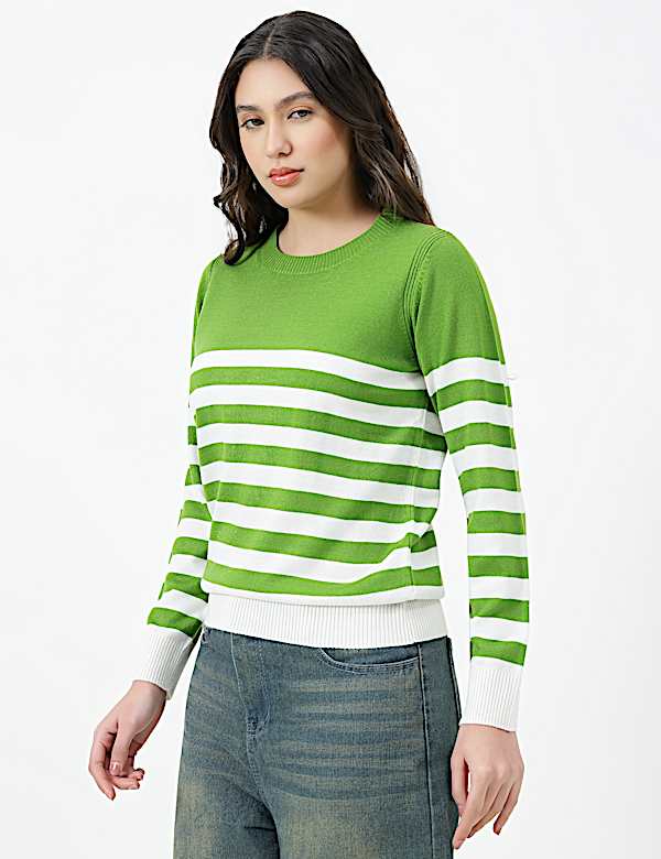 PRINTED OPP CREW NECK JUMPER