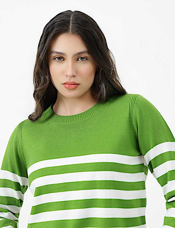 PRINTED OPP CREW NECK JUMPER