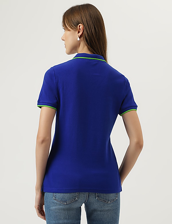 Pure Cotton Polo Neck T-Shirt