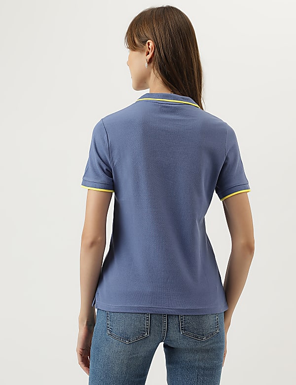 Pure Cotton Polo Neck T-Shirt