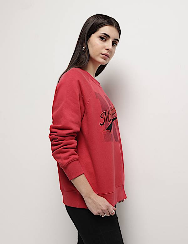 Pure Cotton Embroidered Sweatshirt