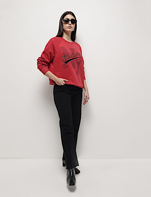 Pure Cotton Embroidered Sweatshirt
