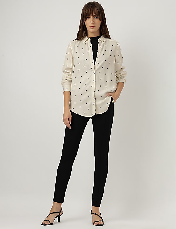 Pure Viscose Floral Printed Shirt