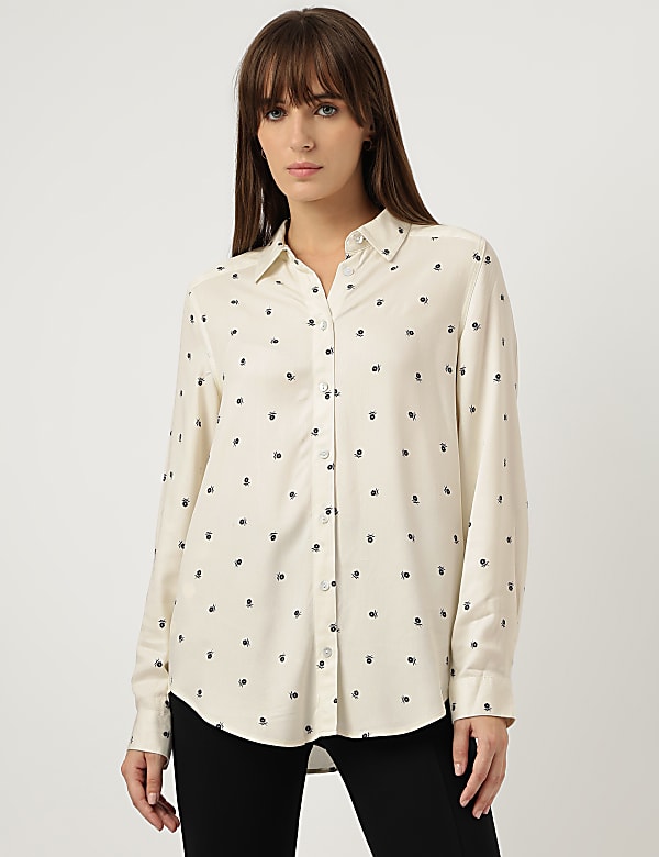 Pure Viscose Floral Printed Shirt