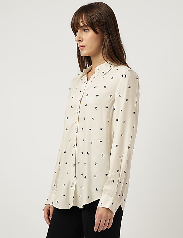 Pure Viscose Floral Printed Shirt