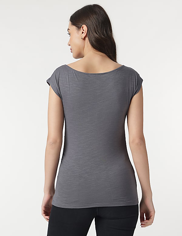 Cotton Rich Cap Sleeves Top