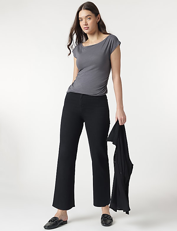 Cotton Rich Cap Sleeves Top
