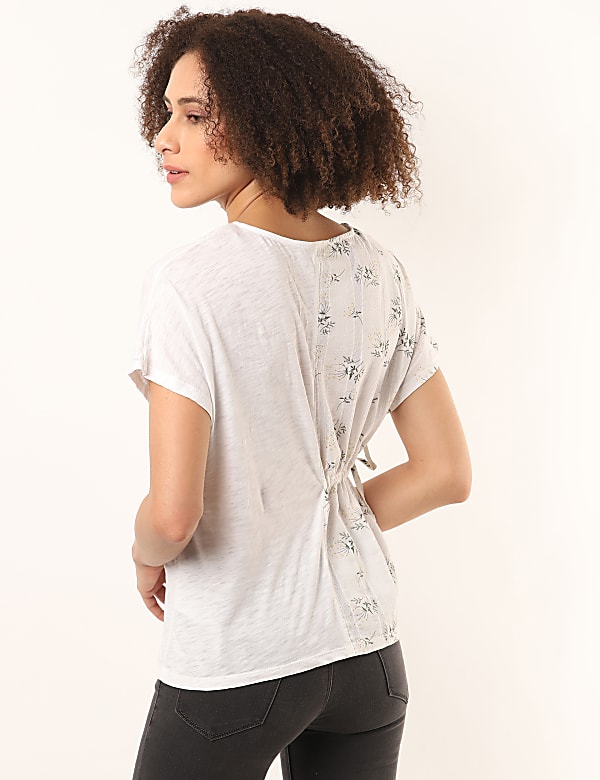Pure Cotton Printed Round Neck Top