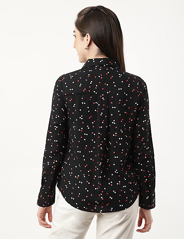 Printed Round Neck Blouse