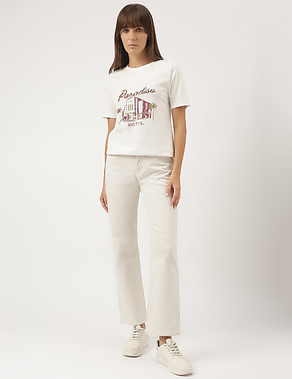 Pure Cotton Printed Short Sleeves T-Shirt