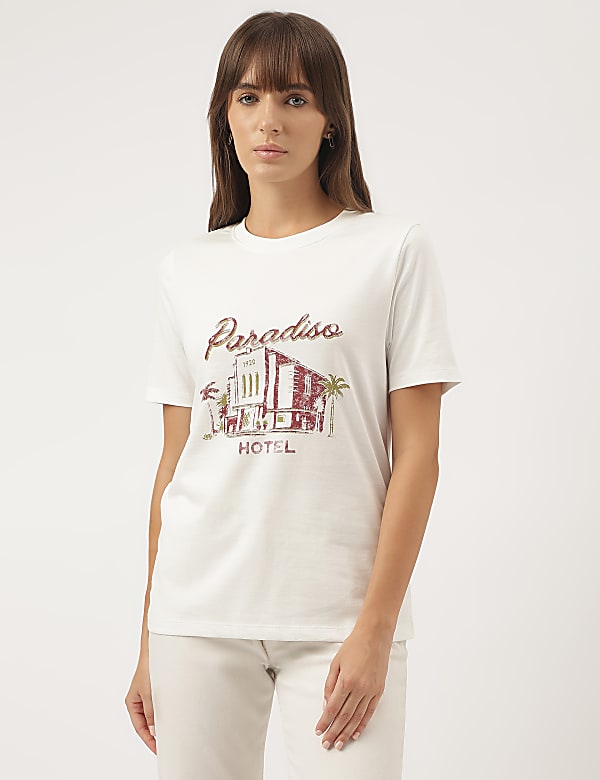 Pure Cotton Printed Short Sleeves T-Shirt
