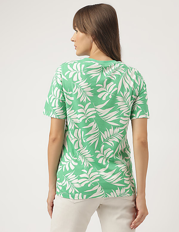 Pure Cotton Tropical Printed T-Shirt