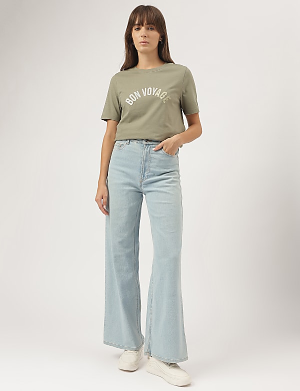 Pure Cotton Embroidered T-Shirt