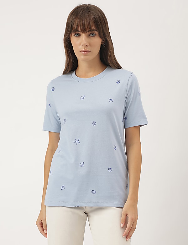 Pure Cotton Printed Short Sleeves T-Shirt