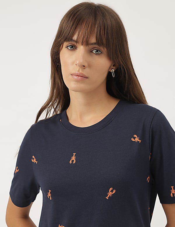 Pure Cotton Printed Short Sleeves T-Shirt