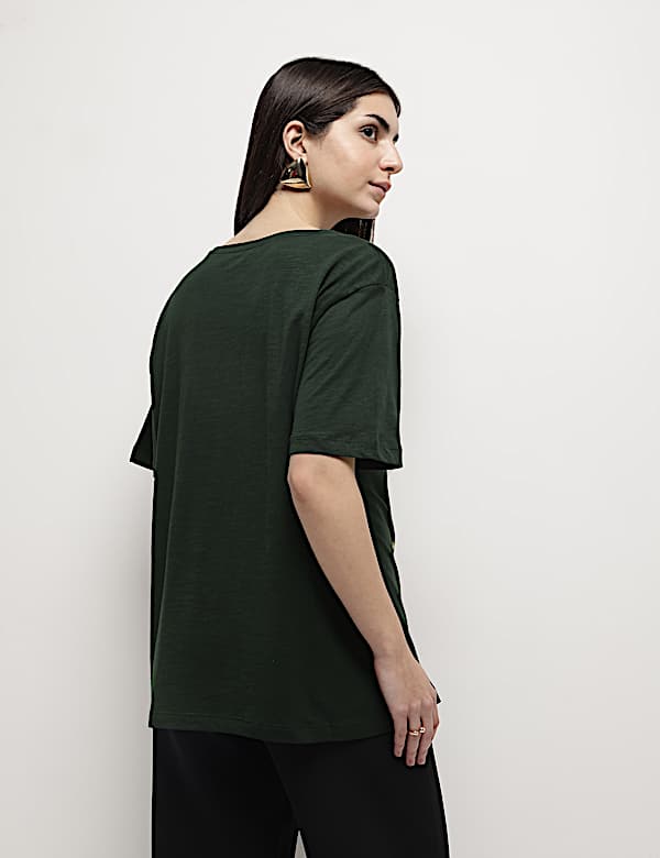 Cotton Modal Floral Print T-Shirt