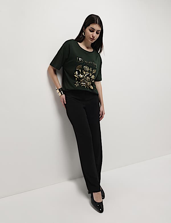 Cotton Modal Floral Print T-Shirt