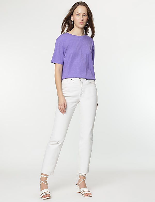 Modal Cotton Crew Neck Half Sleeves T-Shirt
