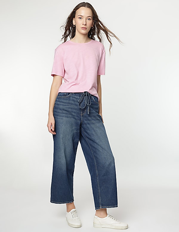 Modal Cotton Crew Neck Half Sleeves T-Shirt