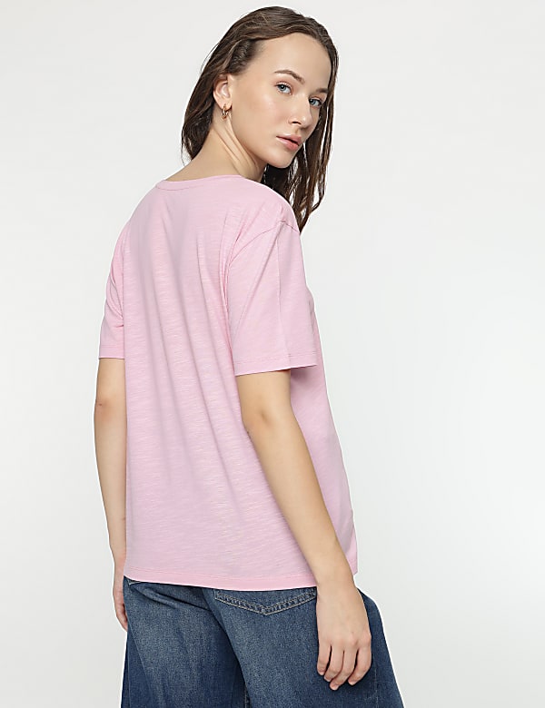 Modal Cotton Crew Neck Half Sleeves T-Shirt
