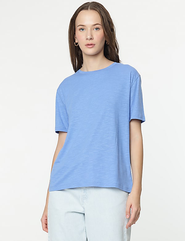 Modal Cotton Crew Neck Half Sleeves T-Shirt