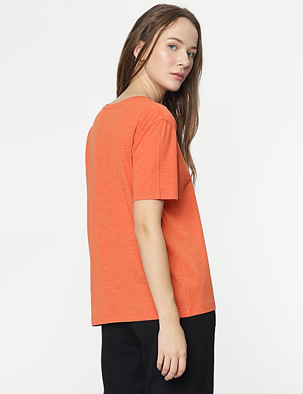 Modal Cotton Crew Neck Half Sleeves T-Shirt