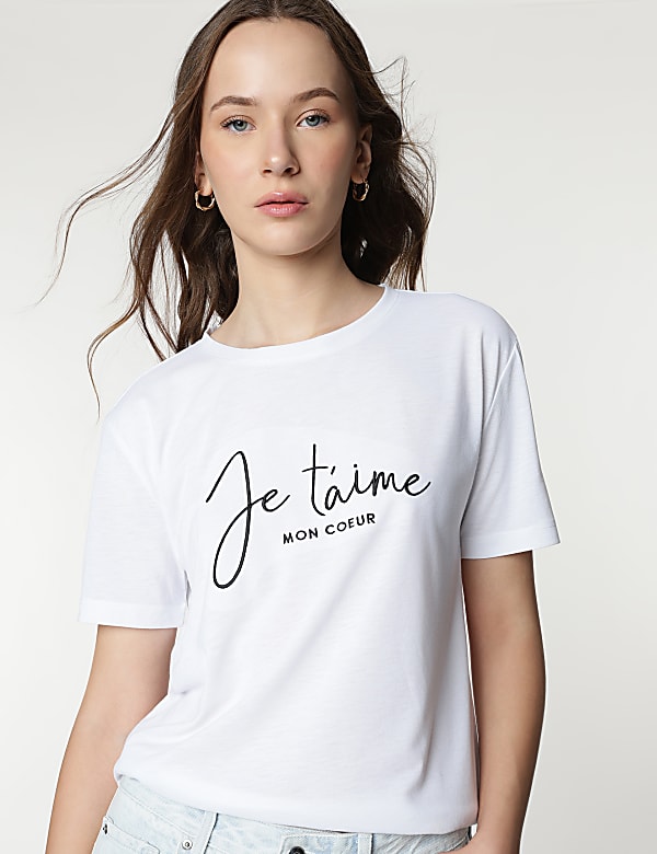 Embroidered Round Neck T-Shirt