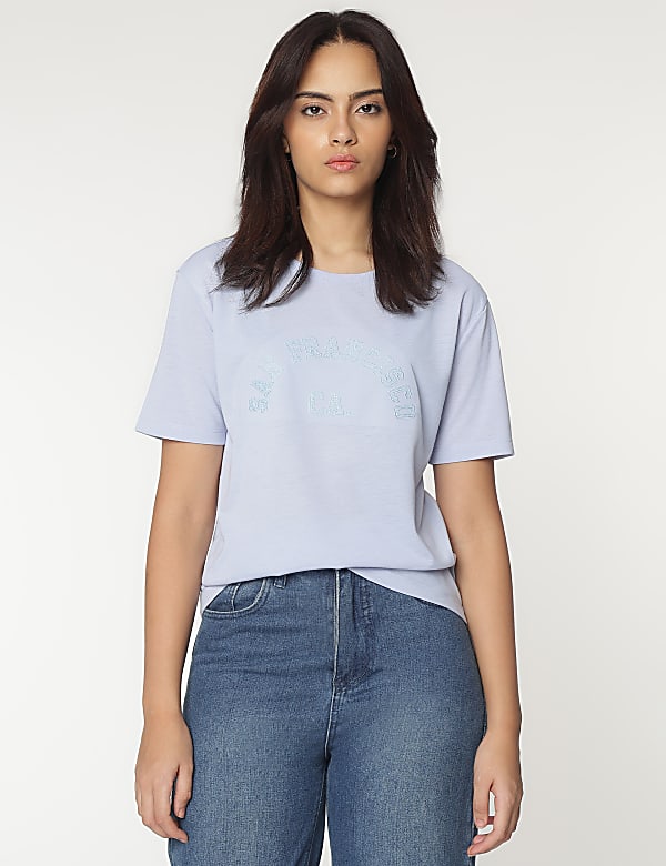Embroidered Round Neck Tshirt